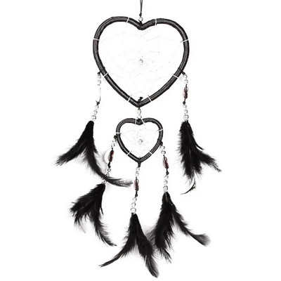 Feather Dream Catcher Wind Chimes Car Εσωτερικό τοίχο Dream Catcher Στολίδια Διακόσμηση σπιτιού Love Heart Shape