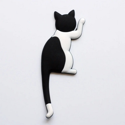 Pisică japoneză desen animat cârlig cu coadă decor creativ Magnet pentru frigider Decor pentru frigider cadou pentru poster autocolant de bucătărie