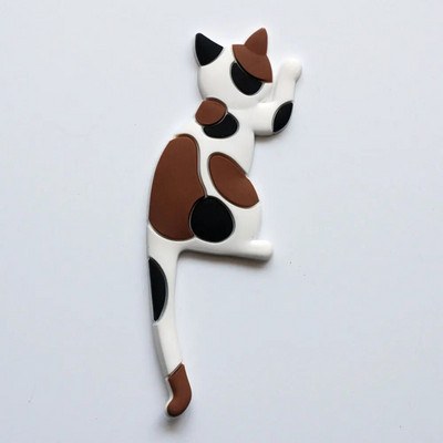 Pisică japoneză desen animat cârlig cu coadă decor creativ Magnet pentru frigider Decor pentru frigider cadou pentru poster autocolant de bucătărie