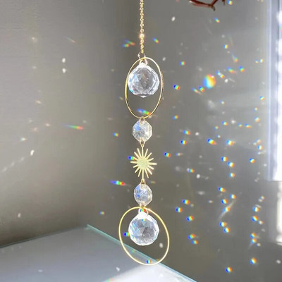 1 tk tehiskristallist seinariipsobib pulmadeks ja õues päikesepüüdja dekoratiivne valguse ja varju tuulekella ripats