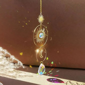 1 κομμάτι, Crystal Wind Chimes Star Moon Catcher, Sun Prism Ball Decorden Garden