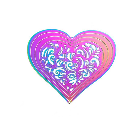 Culoare gradientă Wind Spinner Catcher Oțel inoxidabil 3D Efect de lumină curgătoare Piese de clopoței de vânt în aer liber Grădină pentru agățat decor