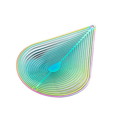 Culoare gradientă Wind Spinner Catcher Oțel inoxidabil 3D Efect de lumină curgătoare Piese de clopoței de vânt în aer liber Grădină pentru agățat decor