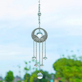 1 tk, sünteetilisest kristallist ja tiibadega ripatsid, vikerkaarekujulised koduaknad, rippuv prismaatiline sfääriline tuulekella