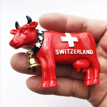 Швейцария Магнити за хладилник Swiss Lovely Дървена къща Часовник с кукувица Alpine Magnetick Стикери за хладилник Сувенир Подарък за пътуване