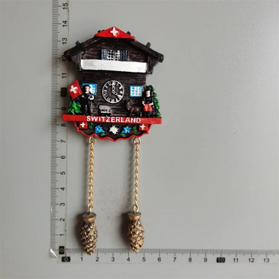 Šveits Külmkapimagnetid Šveitsi armas puidust maja Käokell Alpi magnetiga külmkapi kleebised Suveniirireisikink