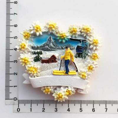 Šveits Külmkapimagnetid Šveitsi armas puidust maja Käokell Alpi magnetiga külmkapi kleebised Suveniirireisikink