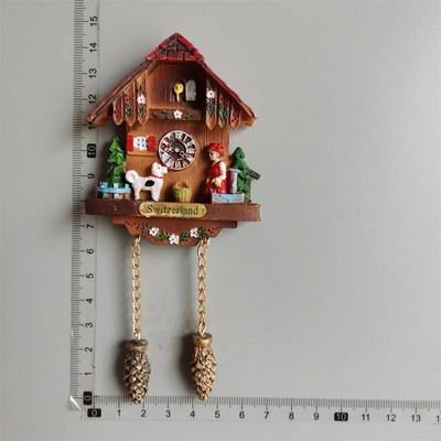 Šveits Külmkapimagnetid Šveitsi armas puidust maja Käokell Alpi magnetiga külmkapi kleebised Suveniirireisikink