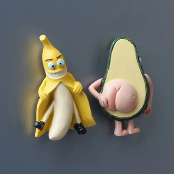 Χαριτωμένοι μαγνήτες ψυγείου Φρούτα μπανάνα και αβοκάντο αστείοι μαγνήτες για ψυγείο Λευκοί πίνακες Διακόσμηση σπιτιού Dropshipping