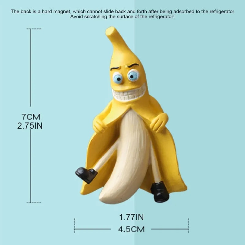 Slatki magneti za hladnjak Voće Banana i avokado Smiješni magneti za hladnjak Bijele ploče Uređenje doma Dropshipping