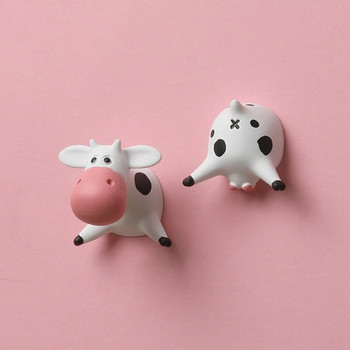 Творчески анимационни крави Магнити за хладилник, легнали по корем Стикери за хладилник 3D триизмерни магнити от смола Изкуство