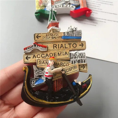 Magneți de frigider pentru suveniruri europene Milano, Veneția, Italia Magnet de rășină stereo european pentru decorarea casei