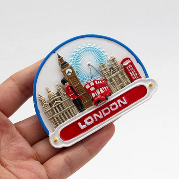 3D ψυγείο επικολλημένο μαγνητικό αναμνηστικό παγκόσμιο τουρισμό δημιουργικά δώρα μαγνήτες ψυγείου Αγγλία Λονδίνο λεωφορείο στρατιώτης αναμνηστικά δώρα
