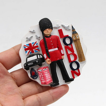 3D хладилник залепен магнитен световен туризъм сувенир творчески подаръци магнити за хладилник Англия Лондон автобус войник сувенирни подаръци