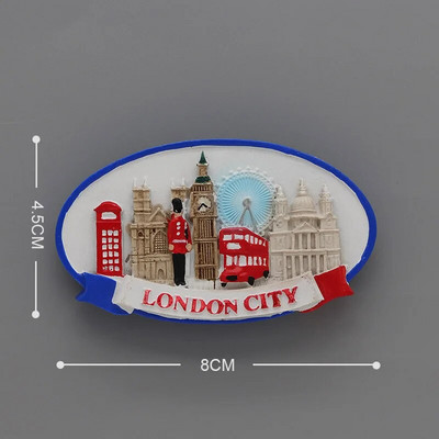 Frigider 3D lipit magnetic lume turism suvenir cadouri creative magneți frigider Anglia Londra autobuz soldat suvenir cadouri