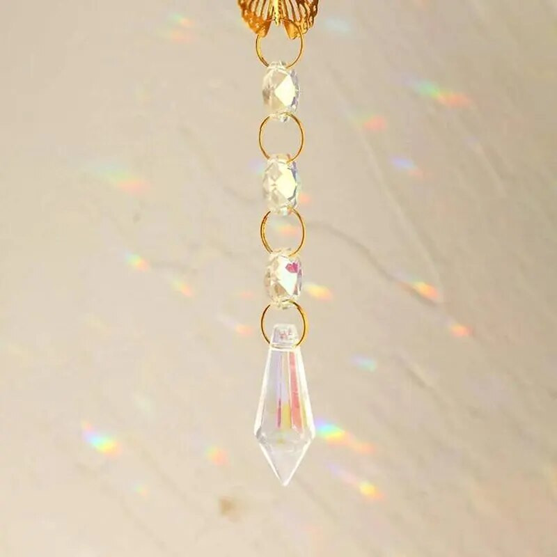 Χειροποίητο Suncatcher Πεταλούδα από κράμα 1 τεμ. και τεχνητό κρύσταλλο γούρι για χειροτεχνίες διακόσμησης φυτών εξωτερικού χώρου