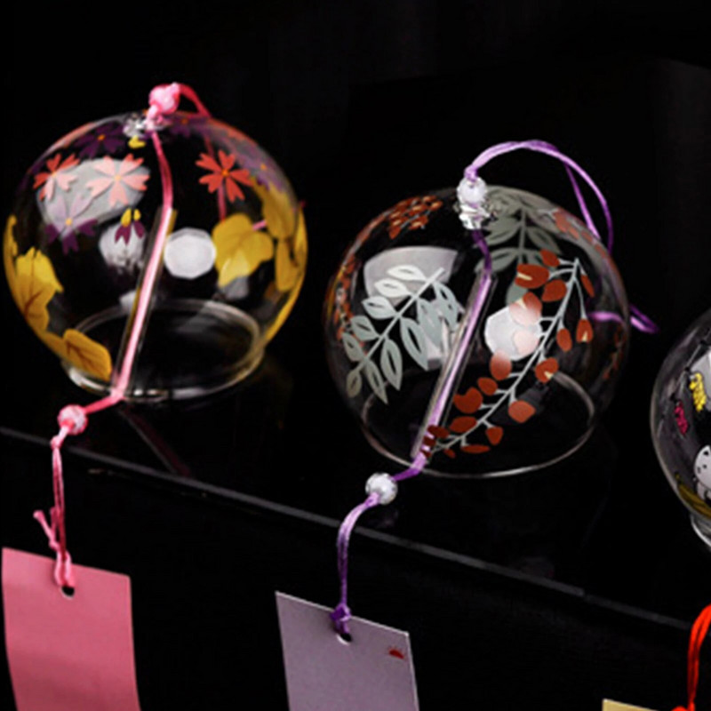 Jaapani stiilis kirsiõie tuulekellad Romantiline lilleõis Väike tuulekella kaunistus Kodu klaas Jaapani stiilis ripats