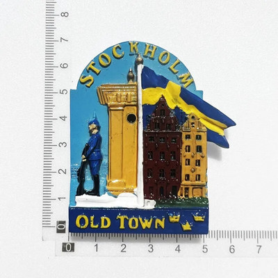 Rootsi külmkapimagnetid turistide suveniir Rootsi Malmo Sverige Stockholmi reisikink Magnetkülmiku kleebis Kodukaunistus