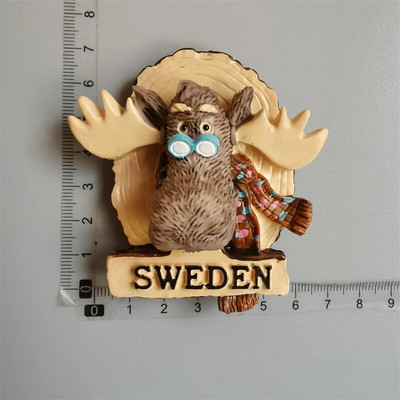 Rootsi külmkapimagnetid turistide suveniir Rootsi Malmo Sverige Stockholmi reisikink Magnetkülmiku kleebis Kodukaunistus