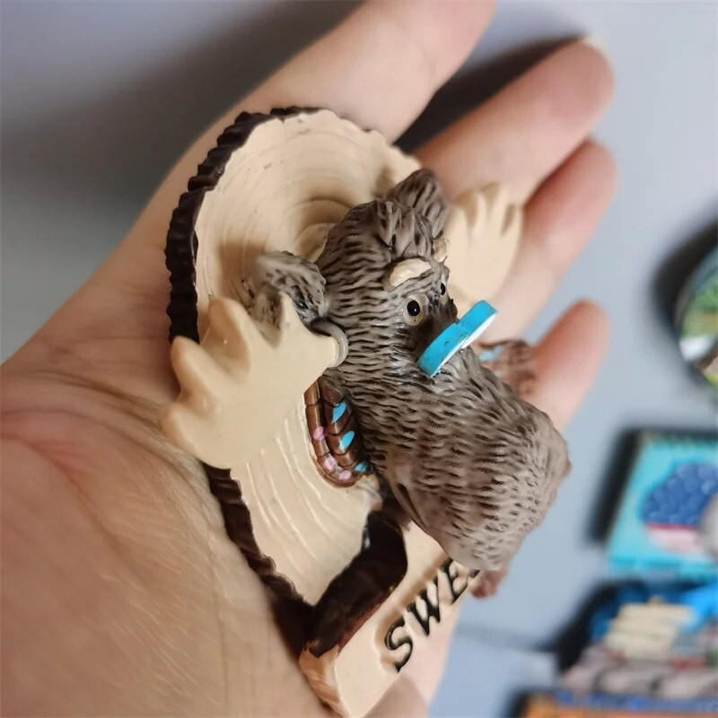 Švedijos šaldytuvo magnetai turistinis suvenyras Švedija Malmo Sverige Stokholmo kelionių dovana Magnetinis šaldytuvo lipdukas Namų dekoravimas