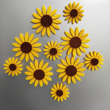 5 τμχ Sunflower Design Μαγνήτες Ψυγείου Ψυγείο Διακόσμηση σπιτιού Τέχνες DIY Αξεσουάρ κουζίνας Floral μαγνητικά αυτοκόλλητα