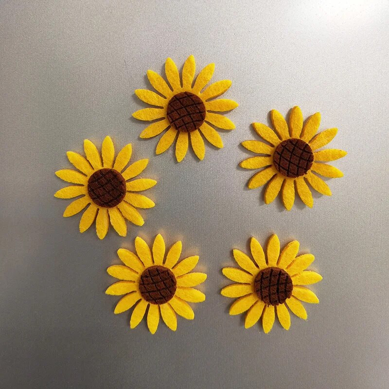 5 tk päevalille disainiga külmkapimagnetid külmkapp kodukaunistused kunstiteos DIY köögitarvikud lillelised magnetkleebised