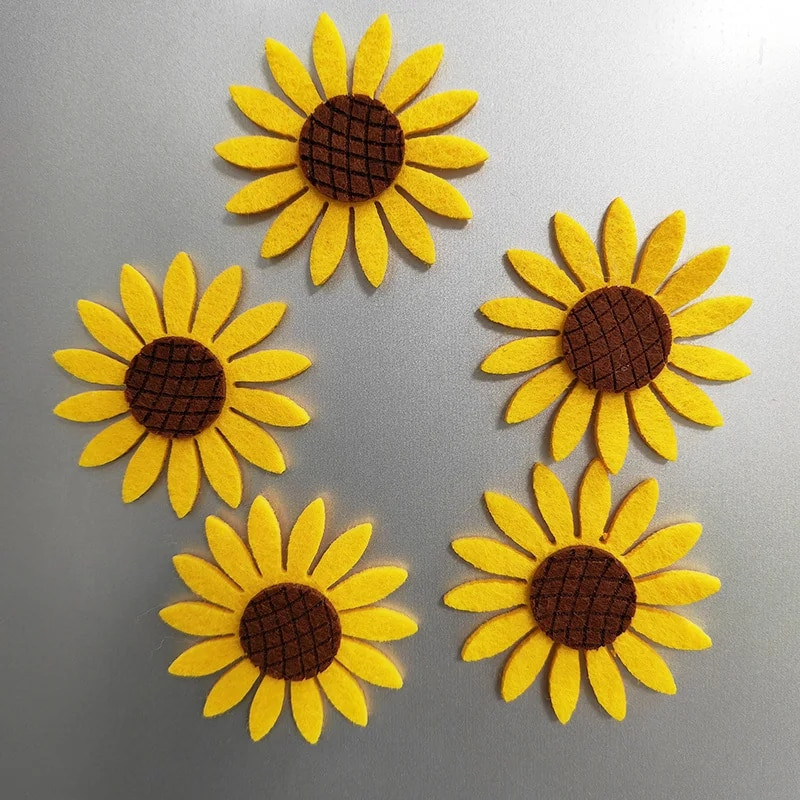 5 tk päevalille disainiga külmkapimagnetid külmkapp kodukaunistused kunstiteos DIY köögitarvikud lillelised magnetkleebised