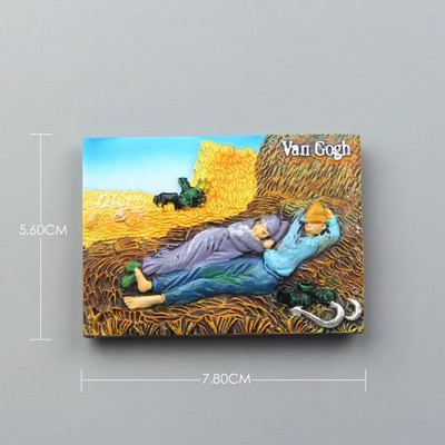 Euroopa loominguline Maailmakuulus maal Mona Lisa päevalill Tähevärviline Van Goghi seeria Vaigu kodukaunistus Külmkapimagnetiga külmkapp