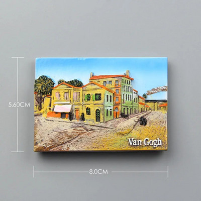 Euroopa loominguline Maailmakuulus maal Mona Lisa päevalill Tähevärviline Van Goghi seeria Vaigu kodukaunistus Külmkapimagnetiga külmkapp