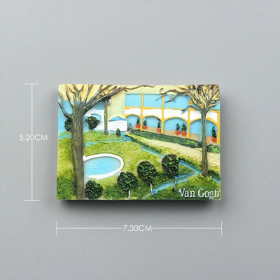 Euroopa loominguline Maailmakuulus maal Mona Lisa päevalill Tähevärviline Van Goghi seeria Vaigu kodukaunistus Külmkapimagnetiga külmkapp