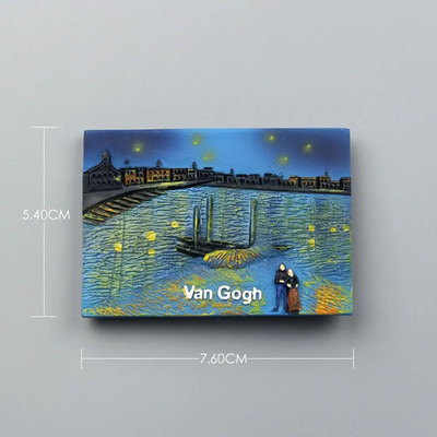 Euroopa loominguline Maailmakuulus maal Mona Lisa päevalill Tähevärviline Van Goghi seeria Vaigu kodukaunistus Külmkapimagnetiga külmkapp