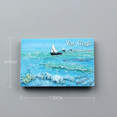 Euroopa loominguline Maailmakuulus maal Mona Lisa päevalill Tähevärviline Van Goghi seeria Vaigu kodukaunistus Külmkapimagnetiga külmkapp