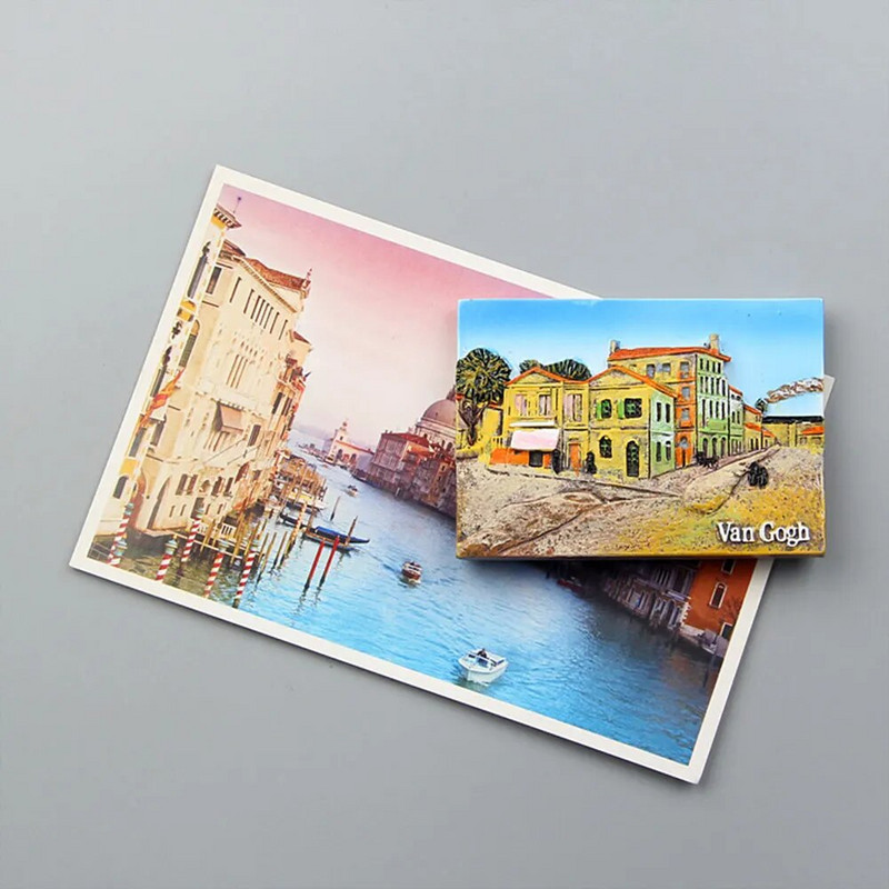 Euroopa loominguline Maailmakuulus maal Mona Lisa päevalill Tähevärviline Van Goghi seeria Vaigu kodukaunistus Külmkapimagnetiga külmkapp