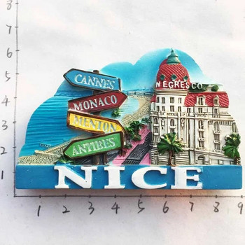 Γαλλία Παρίσι Μαγνήτης Ψυγείου Αναμνηστικό Carcassonne Cannes Imanes Para Riviera Arch of Triumph NICE Magnetic Stickers Διακόσμηση σπιτιού