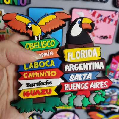 PVC külmkapimagnetid Aruba Panama Punta Cana Puerto Rico Las Vegas Soome Argentina Mehhiko Jamaica Tšiili Kreeka Ukraina kleebised