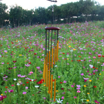 12 Tubes Wind Chimes Χρυσό/ασημί Μουσικό Windchime Κρεμαστό μενταγιόν Σωλήνας αλουμινίου Μεταλλικός σωλήνας Wind Chimes Bells Διακόσμηση για τον κήπο του σπιτιού