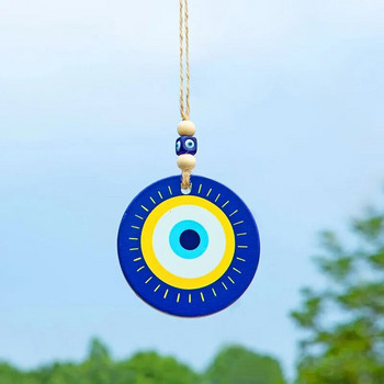 1 τεμ BlueDevil\'s Eye PendantandCeramic HangingTag κατασκευασμένο από κρύσταλλο γυαλίΜπορεί να χρησιμοποιηθεί για υπαίθριο σπίτι ΓάμοςΔιακόσμησηΚήποςΧειροτεχνίες