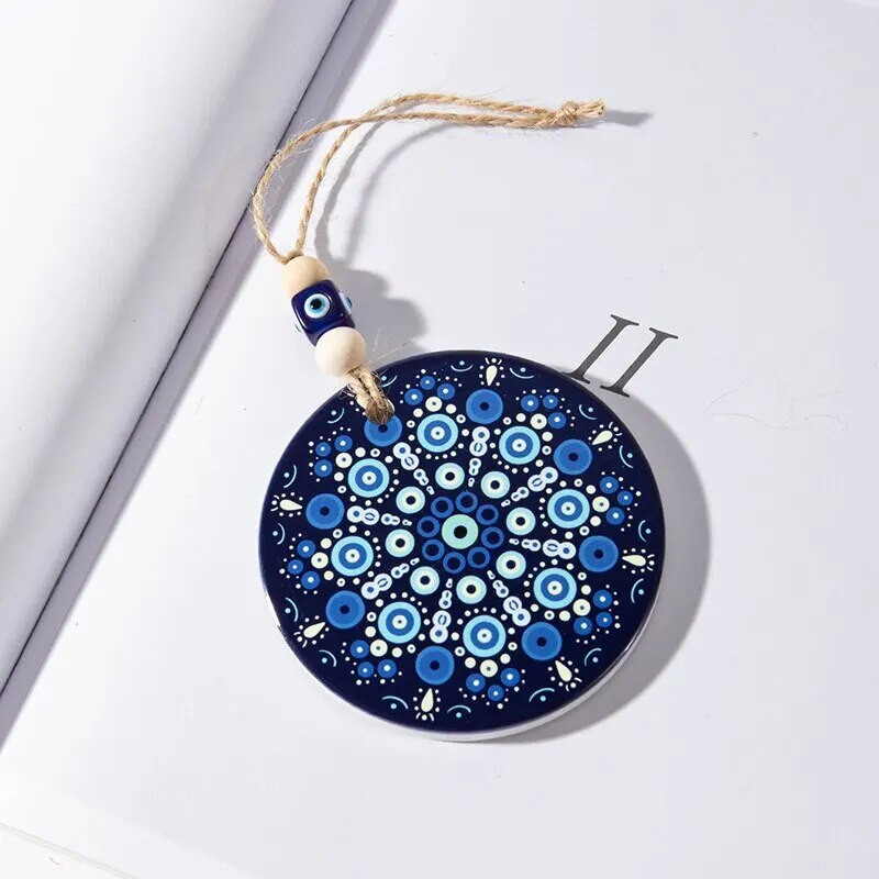 1vnt BlueDevil`s Eye Papendant ir Keramikinė pakabinama etiketė, pagaminta iš krištolinio stikloGalima naudoti namų lauko vestuvių vakarėliui dekoruoti sodo amatus