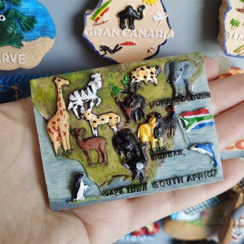 Μαγνήτες ψυγείου Λανθαρότε Τενερίφη Γκραν κανάρια Αλγκάρβε Καναδάς Μονακό Ιερουσαλήμ Νότια Αφρική Φρανκφούρτη Γερμανία Τουριστικό αναμνηστικό