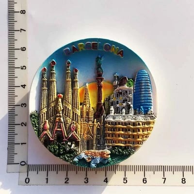 Barcelona Hispaania Külmkapimagnetid Columbus Granada Ibiza Sevilia Maalaga Suveniirid Külmkapp Magnetid Kleebised Koduköögi sisustus