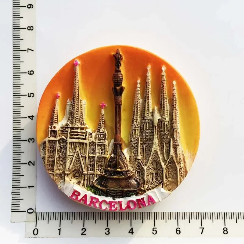 Barcelona Hispaania Külmkapimagnetid Columbus Granada Ibiza Sevilia Maalaga Suveniirid Külmkapp Magnetid Kleebised Koduköögi sisustus