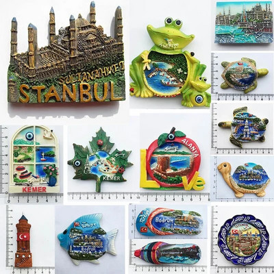 Türgi Istanbuli külmkapimagneti suveniir Turquia Bodrum Alanya Kemer 3D turismimagnetid Kodukaunistused Külmkapimagnetid Kingiideed