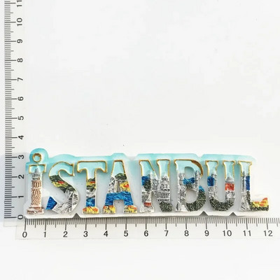 Turkija Stambulo šaldytuvo magneto suvenyras Turquia Bodrum Alanija Kemer 3d turizmo magnetai namų dekoro šaldytuvo magnetai dovanų idėjos