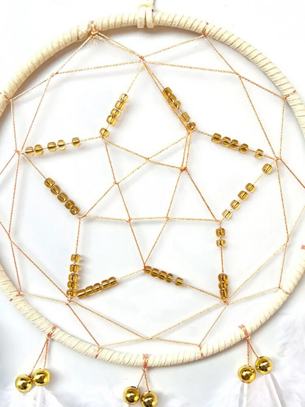 Pentagram Dreamcatcher vėjo varpeliai Rankomis austi sodas lauko svetainė Kabantys papuošalai Vestuvių vakarėlio dovanos Namų dekoravimas