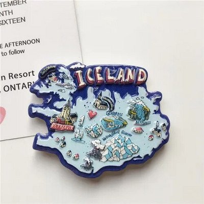 World Fridge Magnet Travel Nordic Five Danish Mermaid Rootsi Norra Soome Island Tile Home Decoration