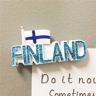 World Fridge Magnet Travel Nordic Five Danish Mermaid Rootsi Norra Soome Island Tile Home Decoration