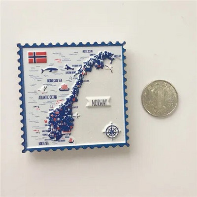 World Fridge Magnet Travel Nordic Five Danish Mermaid Rootsi Norra Soome Island Tile Home Decoration