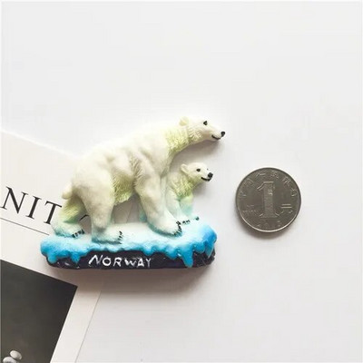 World Fridge Magnet Travel Nordic Five Danish Mermaid Rootsi Norra Soome Island Tile Home Decoration