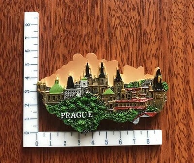 Tšehhi Vabariik Külmkapimagnetid Praha maamärk Hoone turistide suveniir Magnetiline külmkapp Kleebiste kollektsioon Kodukaunistuste kingitus