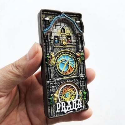 Tšehhi Vabariik Külmkapimagnetid Praha maamärk Hoone turistide suveniir Magnetiline külmkapp Kleebiste kollektsioon Kodukaunistuste kingitus